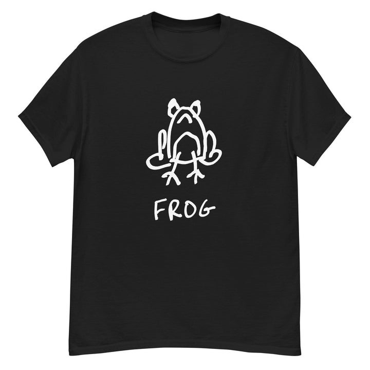 Frog classic tee in white – minimalist lofi graphic – LoFi Animal Shirts