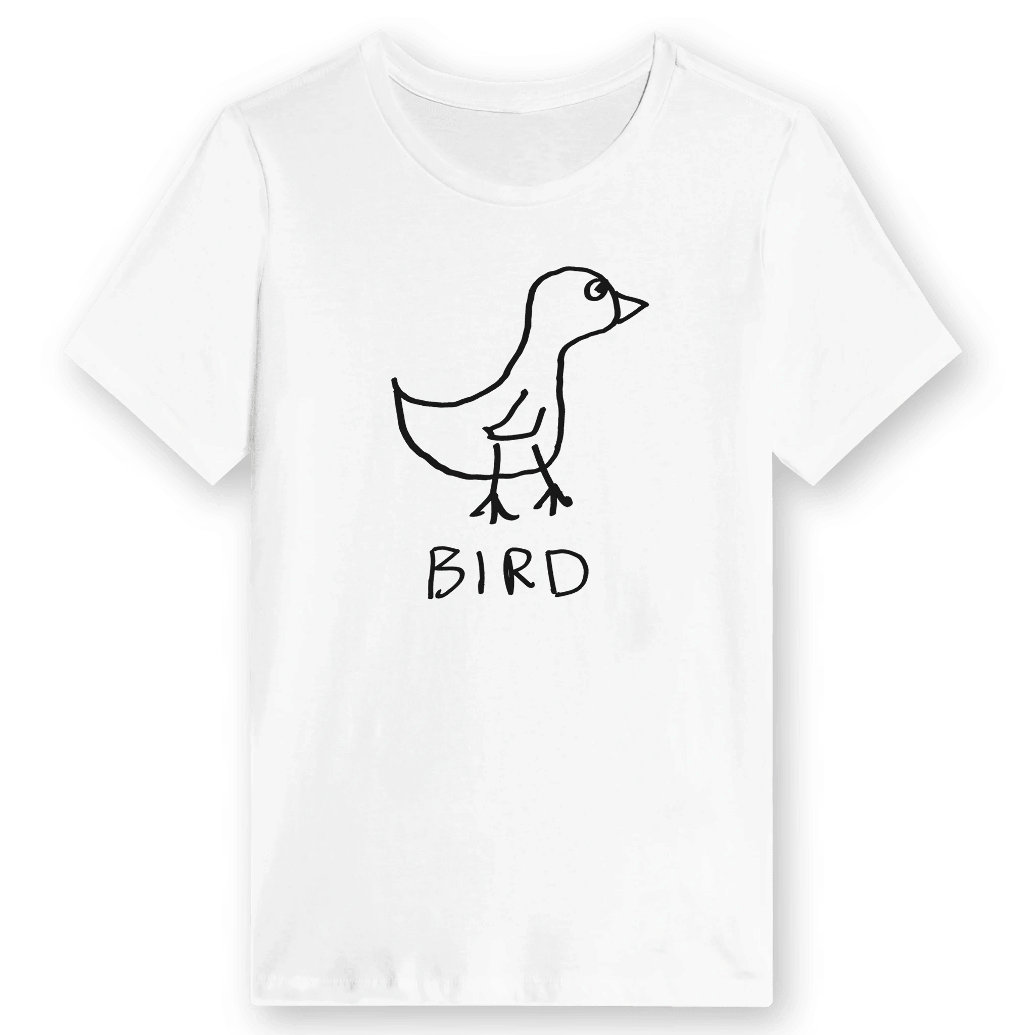 Bird - Women’s Tee in white with soft drop shadow