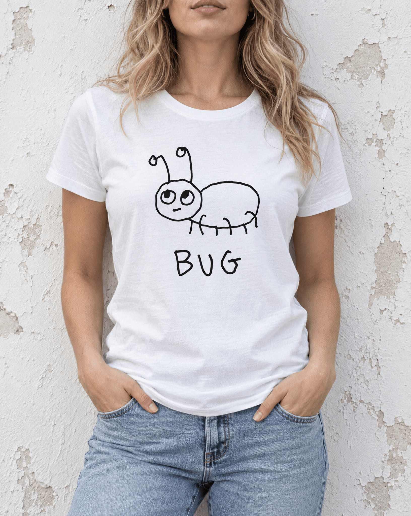 Sep 29 bug women's tee — urban torso lifestyle photo