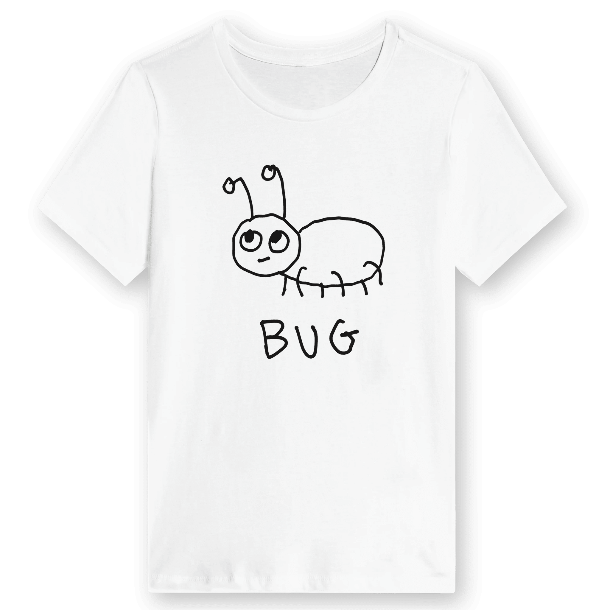 Bug - Women’s Tee in white with soft drop shadow