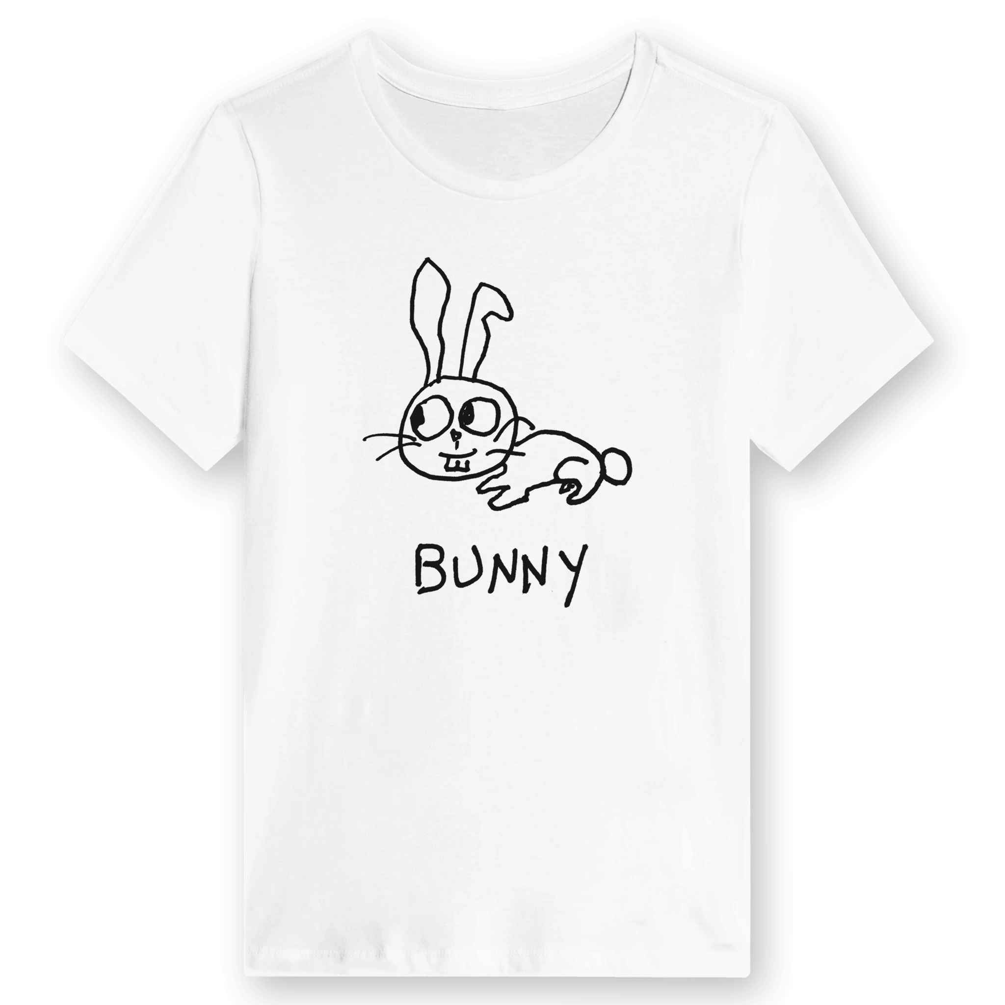 Bunny - Women’s Tee in white with soft drop shadow