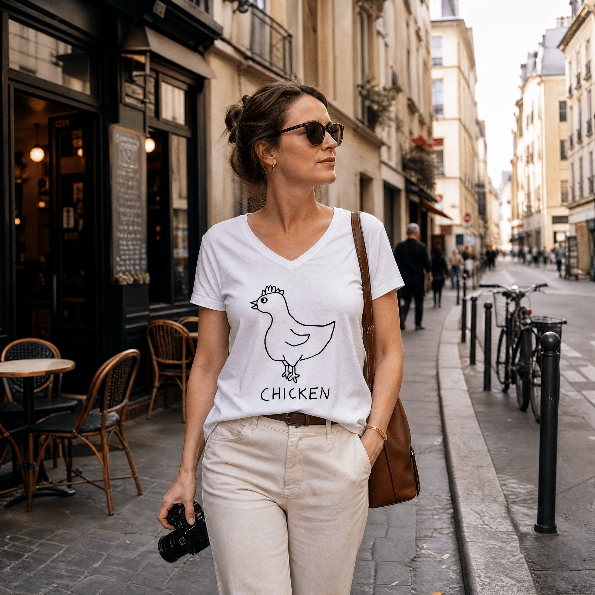 Chicken - V-neck Tee