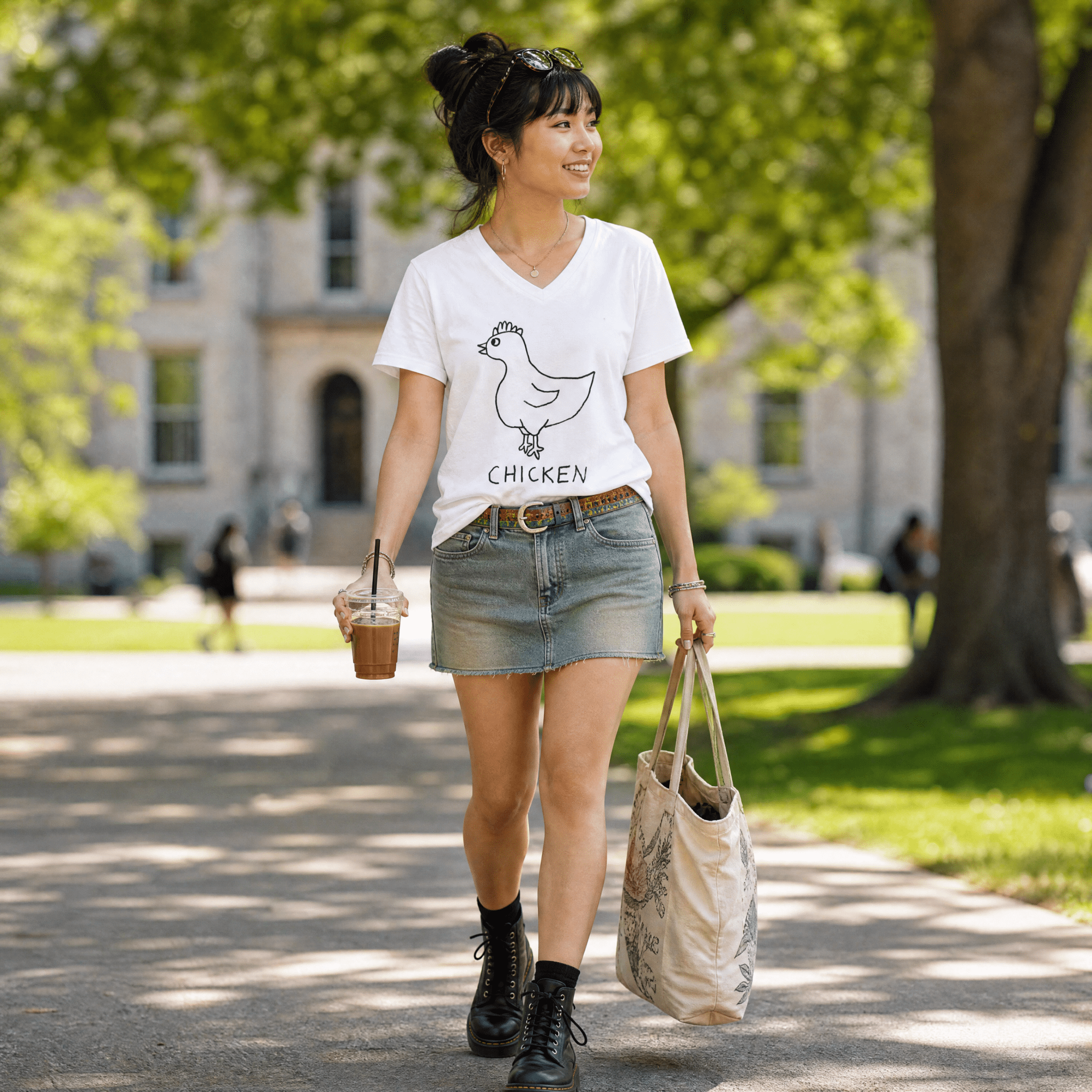 Chicken - V-neck Tee