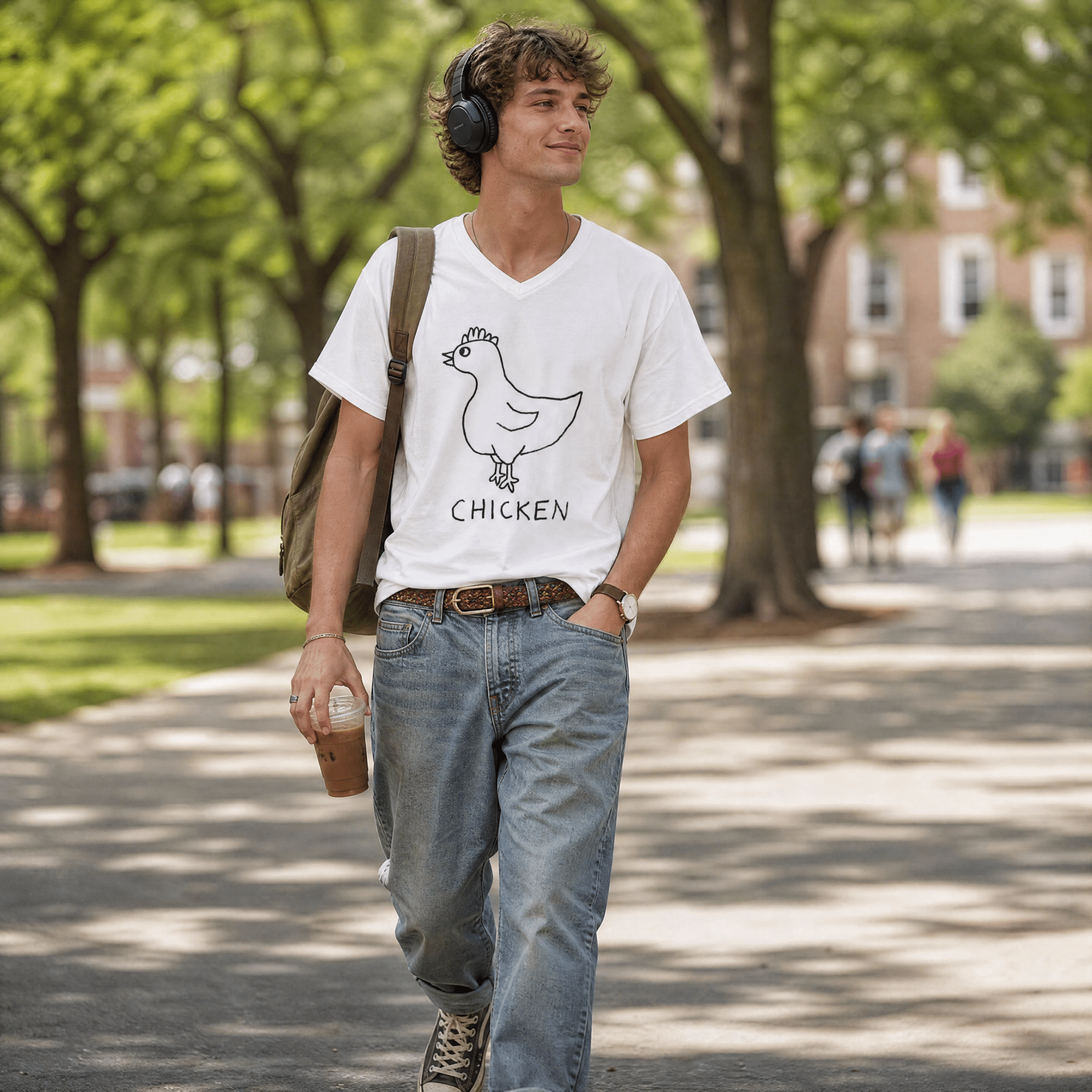 Chicken - V-neck Tee
