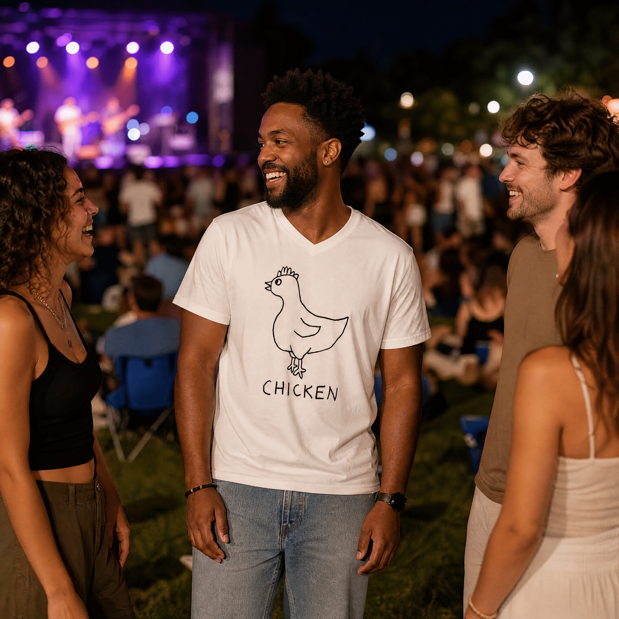 Chicken - V-neck Tee