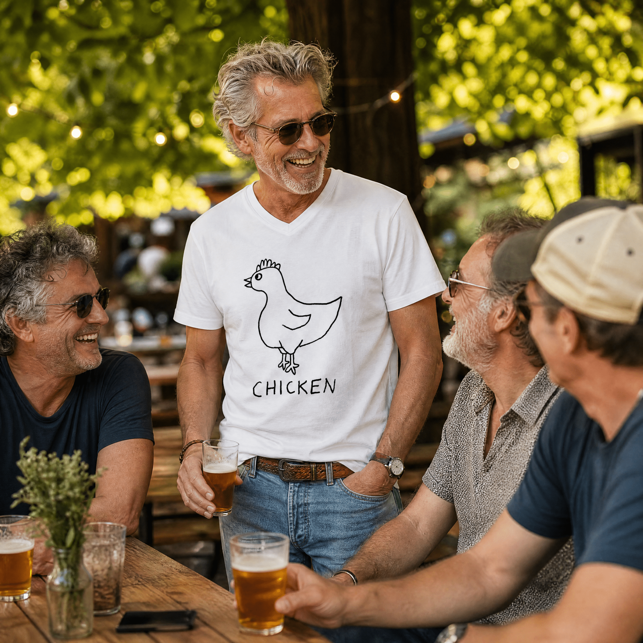 Chicken - V-neck Tee