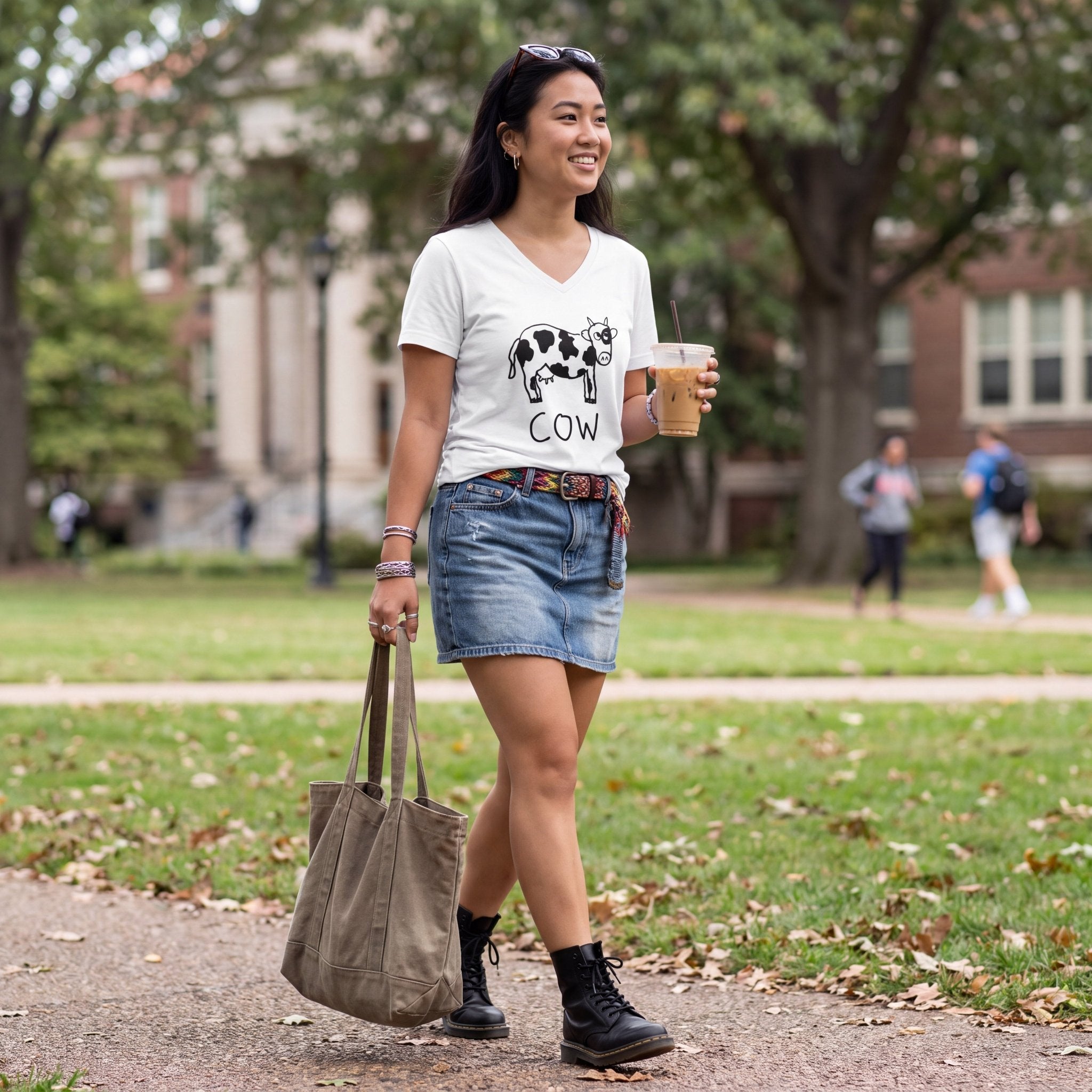 Cow - V-neck Tee