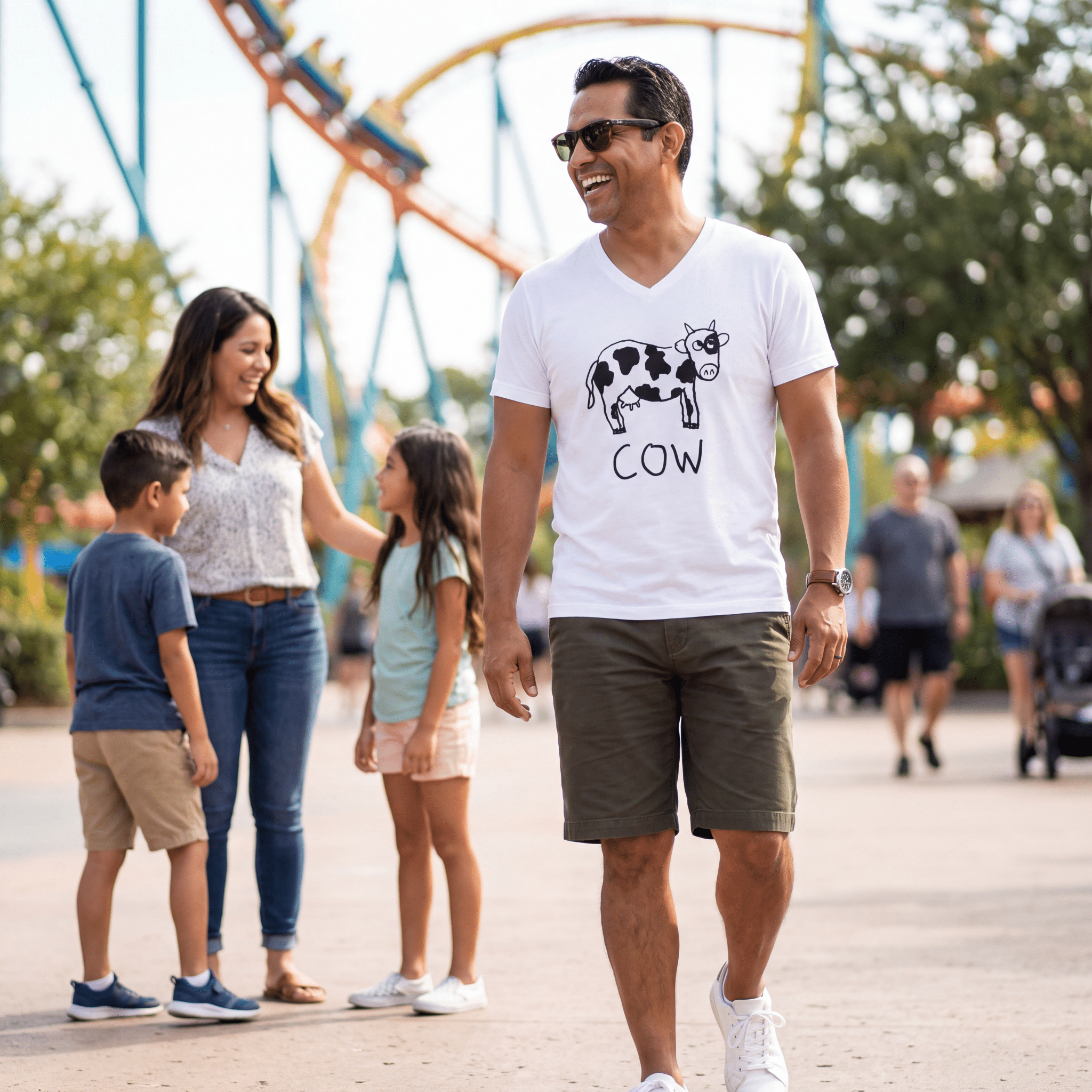 Cow - V-neck Tee