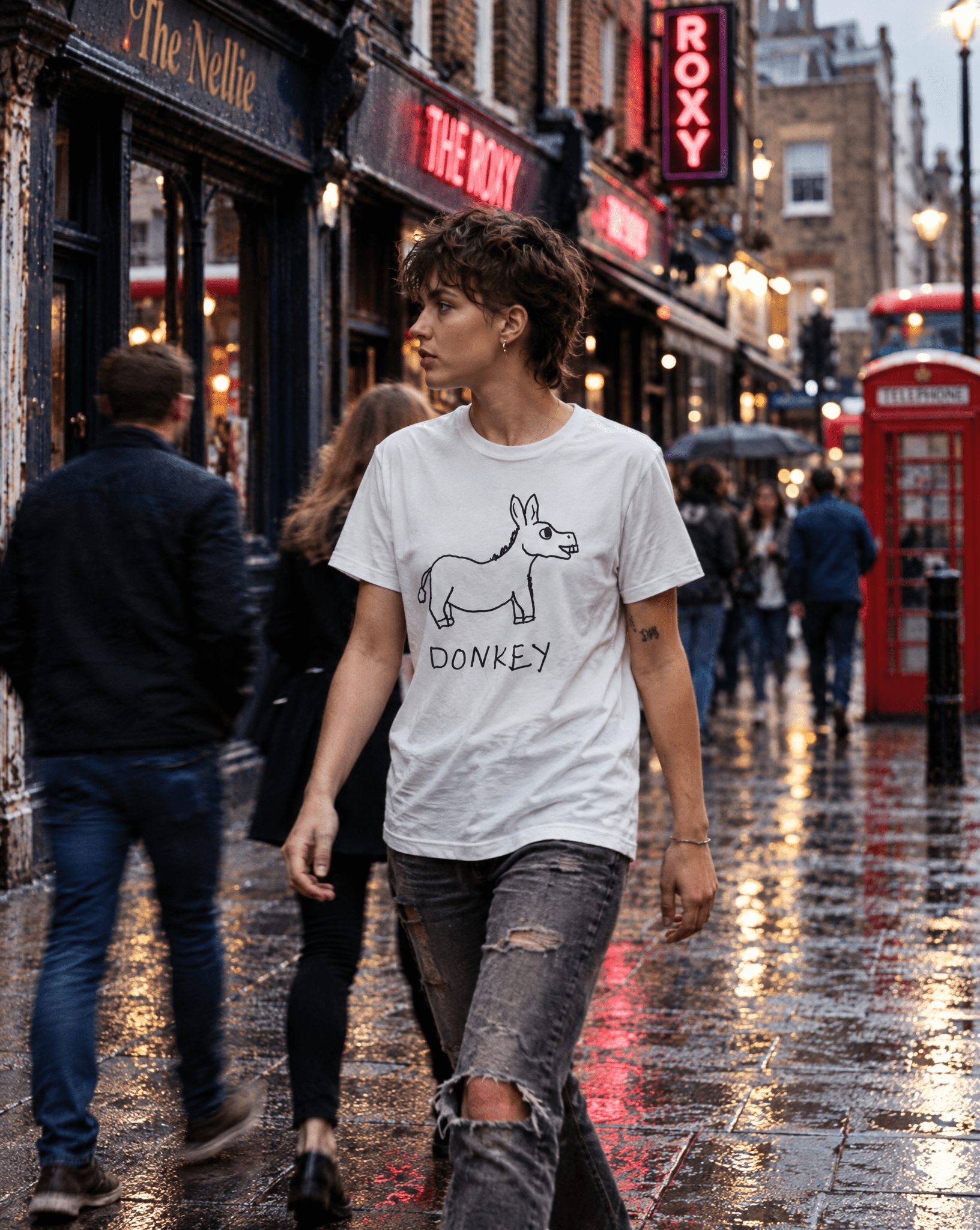 LoFi Donkey Classic Tee lifestyle photo — street
