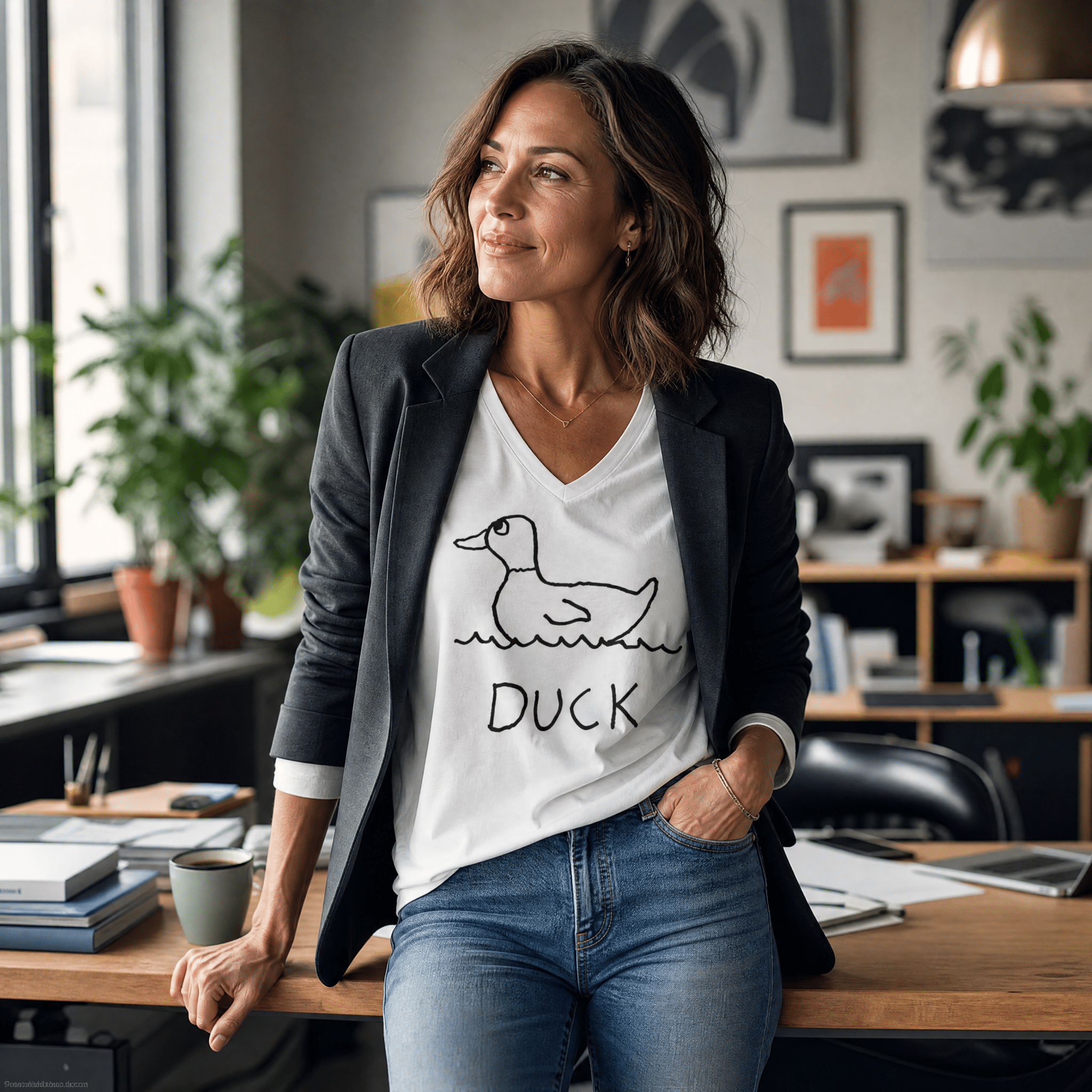 Duck - V-neck Tee