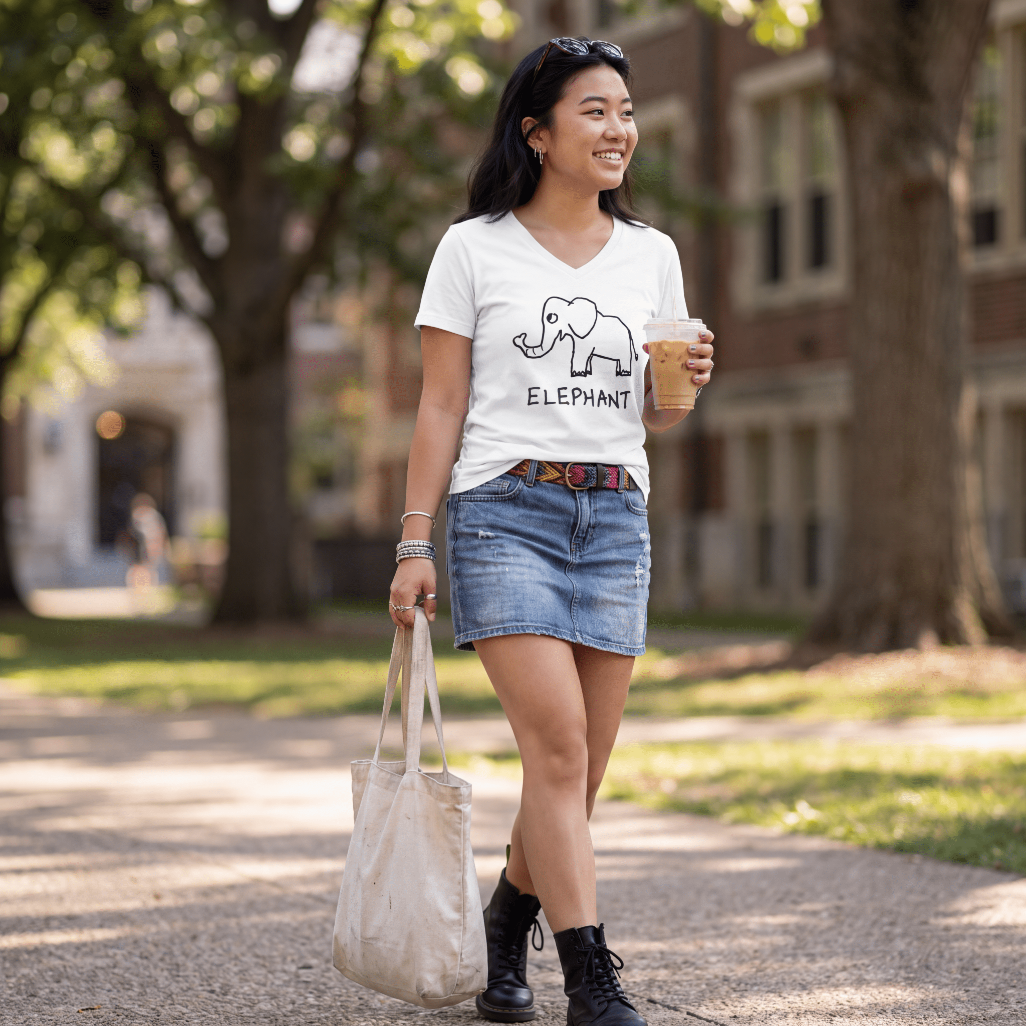 Elephant - V-neck Tee