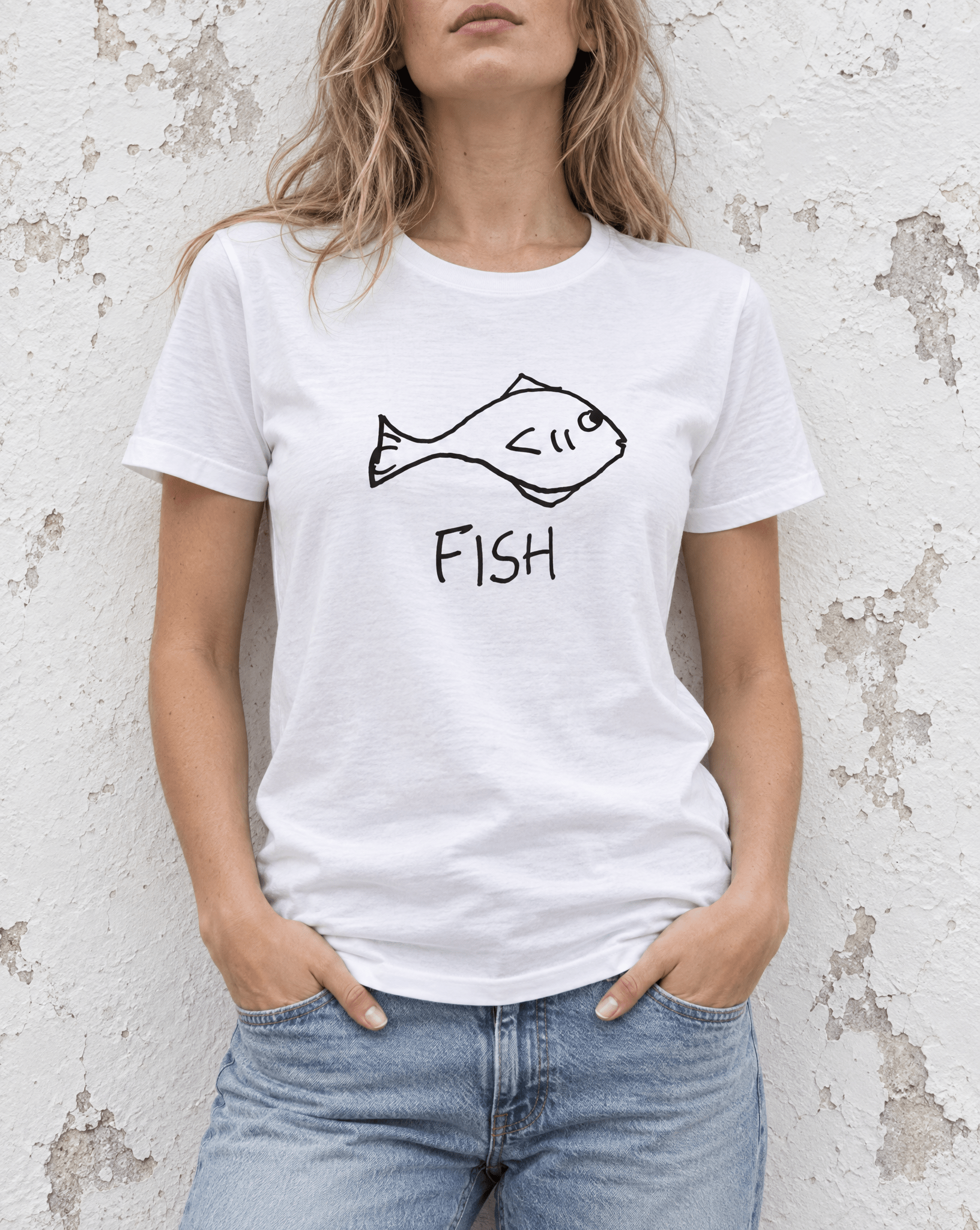 Sep 29 fish women's tee — urban torso lifestyle photo