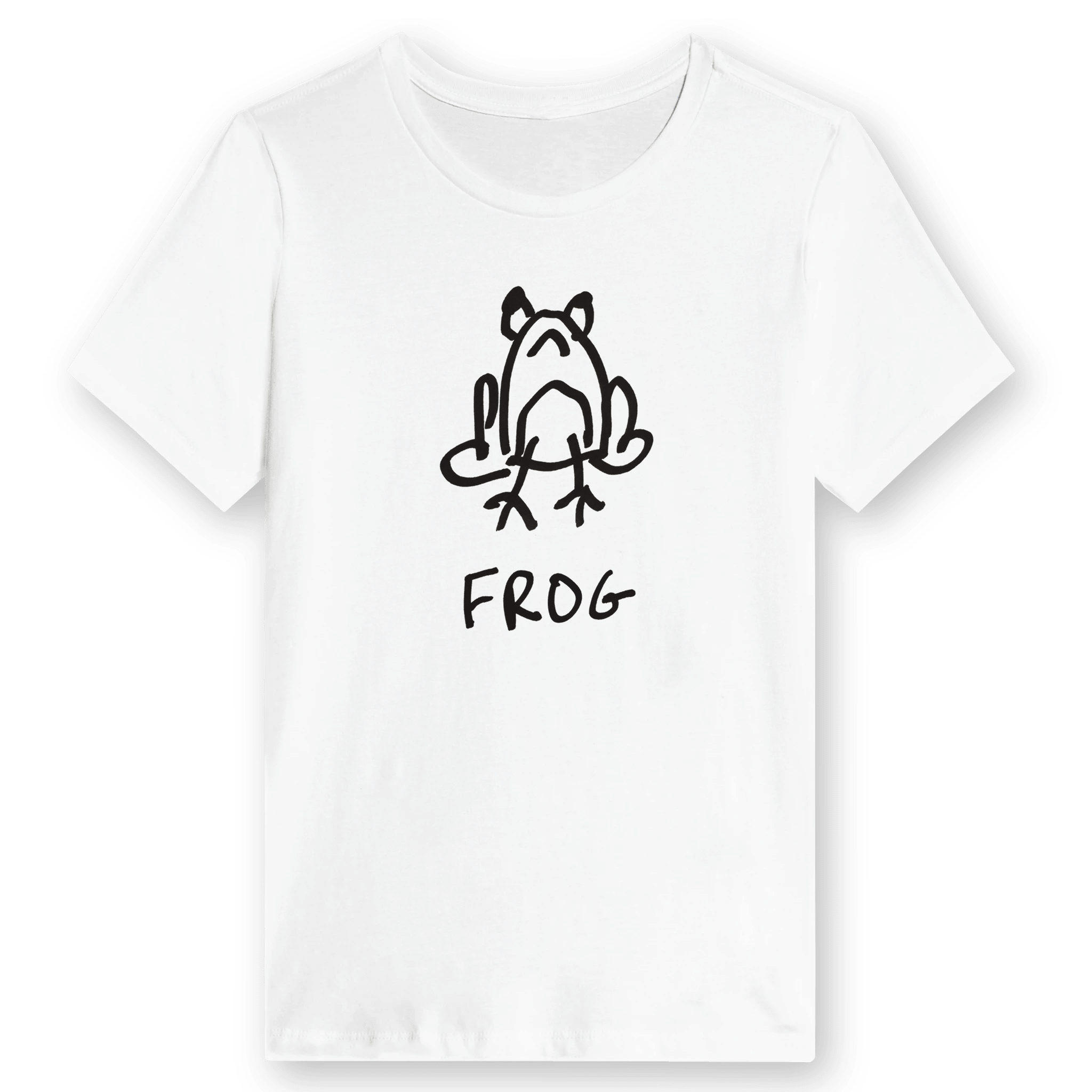 Frog - Women’s Tee in white with soft drop shadow