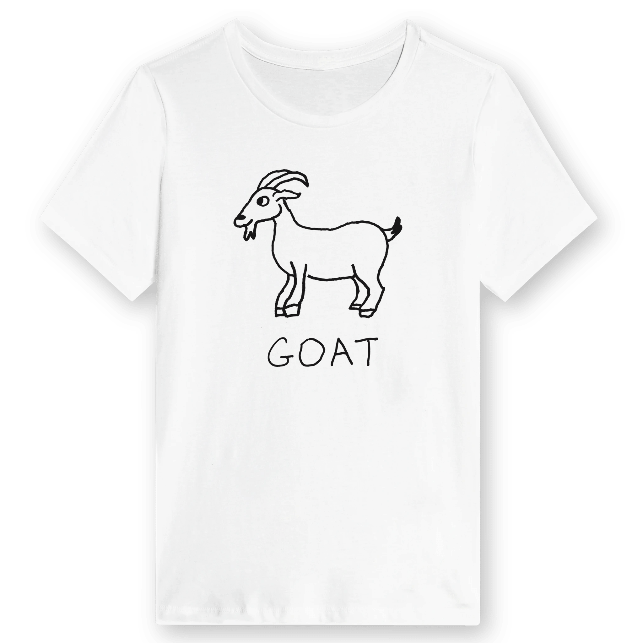 Goat - Women’s Tee in white with soft drop shadow