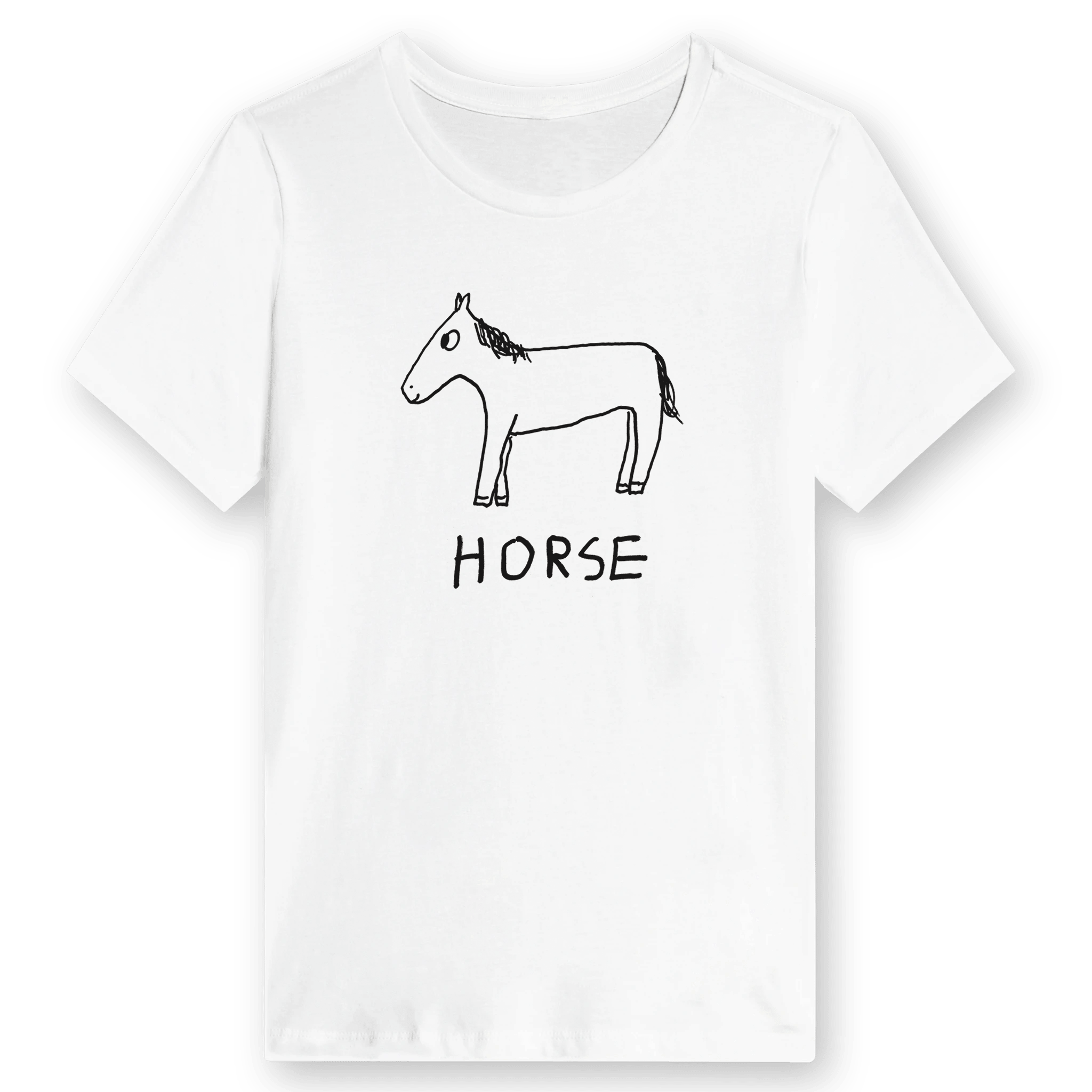 Horse - Women’s Tee in white with soft drop shadow
