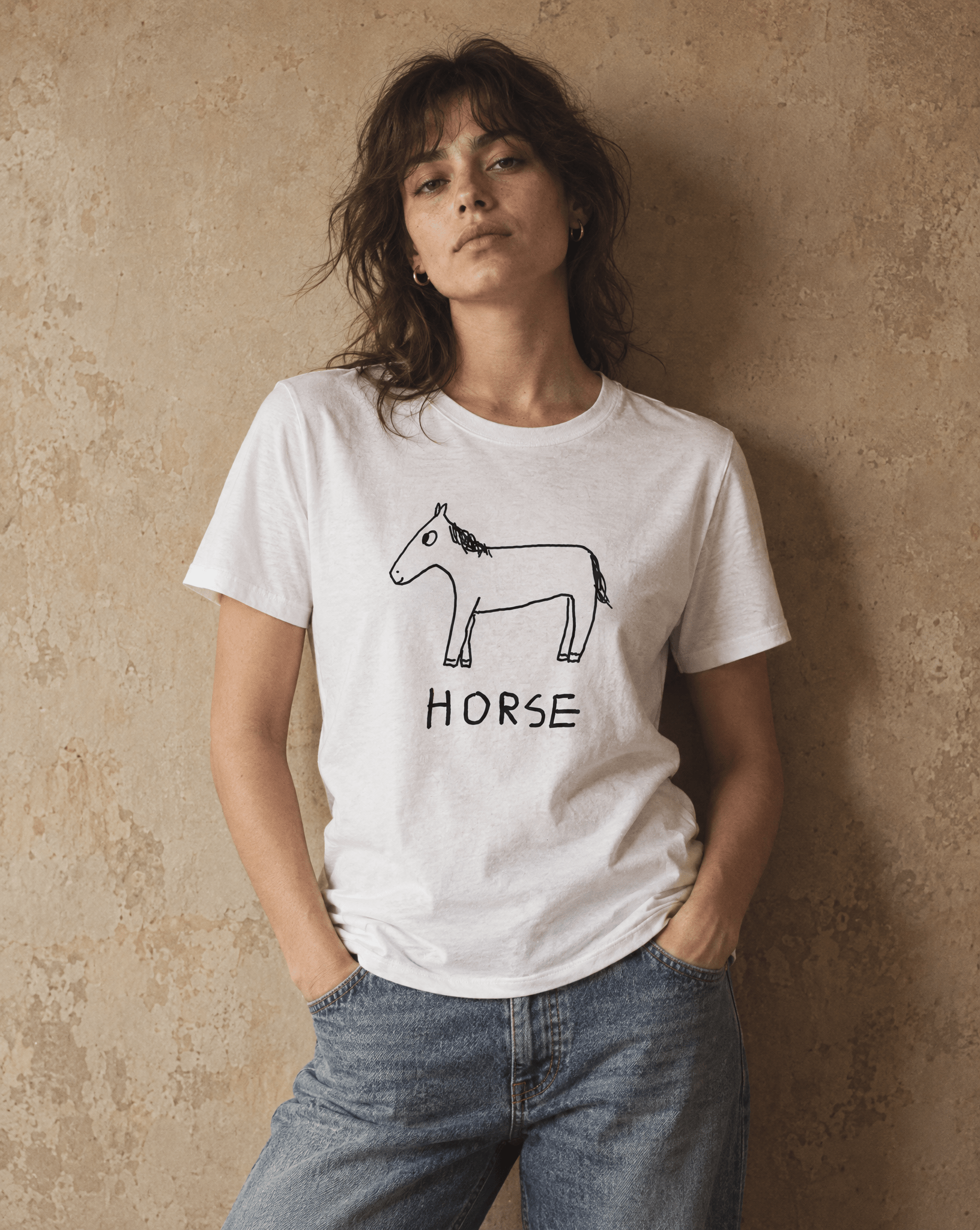 Sep 29 horse women's tee — studio portrait lifestyle photo
