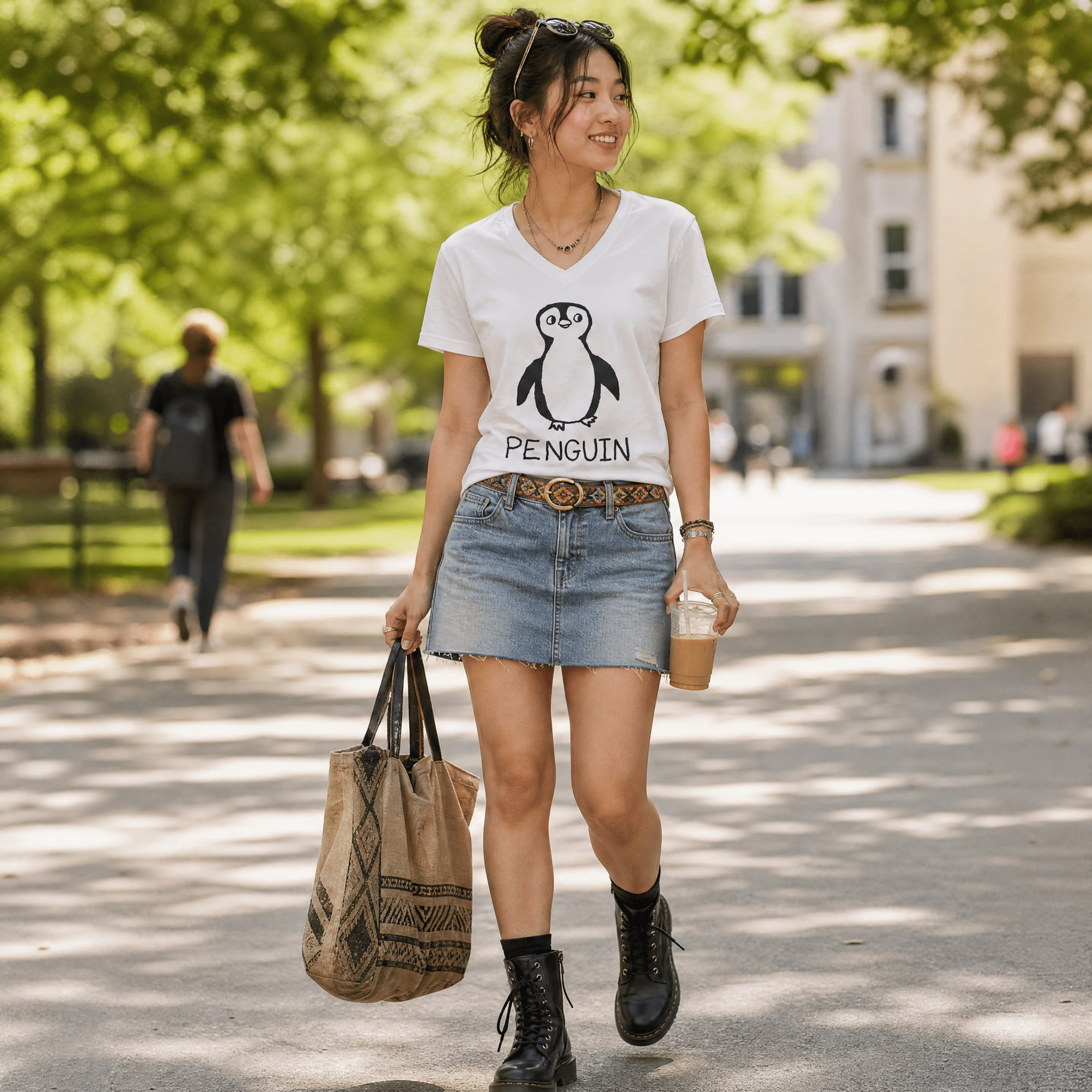 Penguin - V-neck Tee