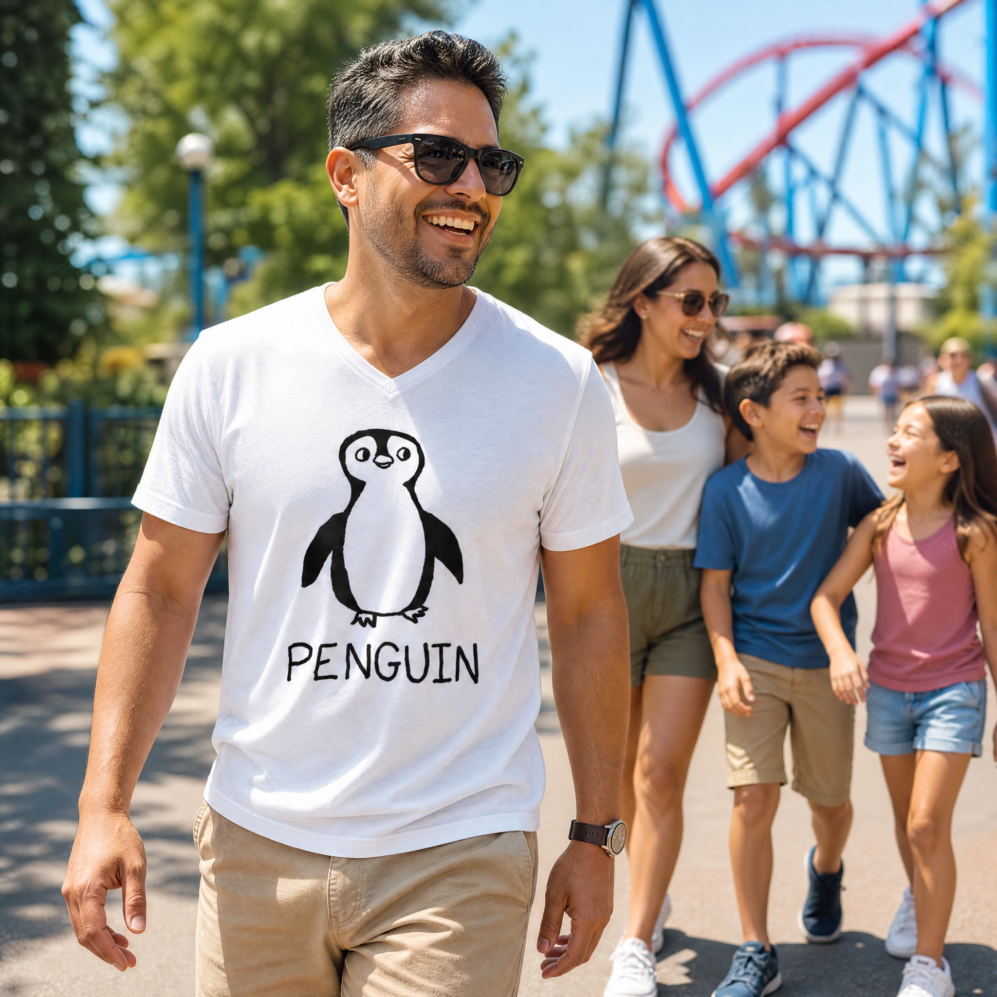 Penguin - V-neck Tee
