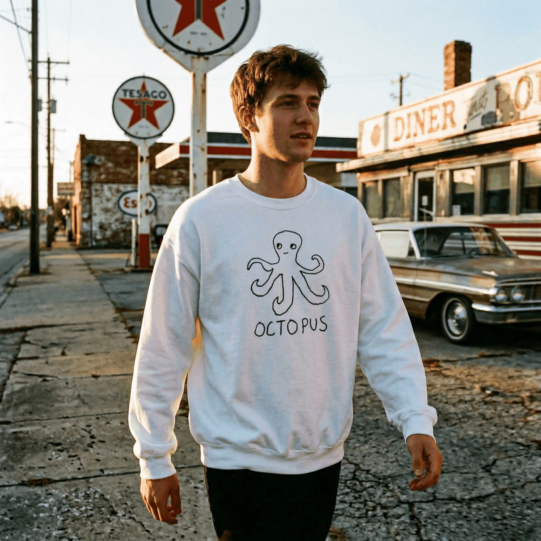 Octopus - Crewneck Sweatshirt - LoFi Animal Shirts