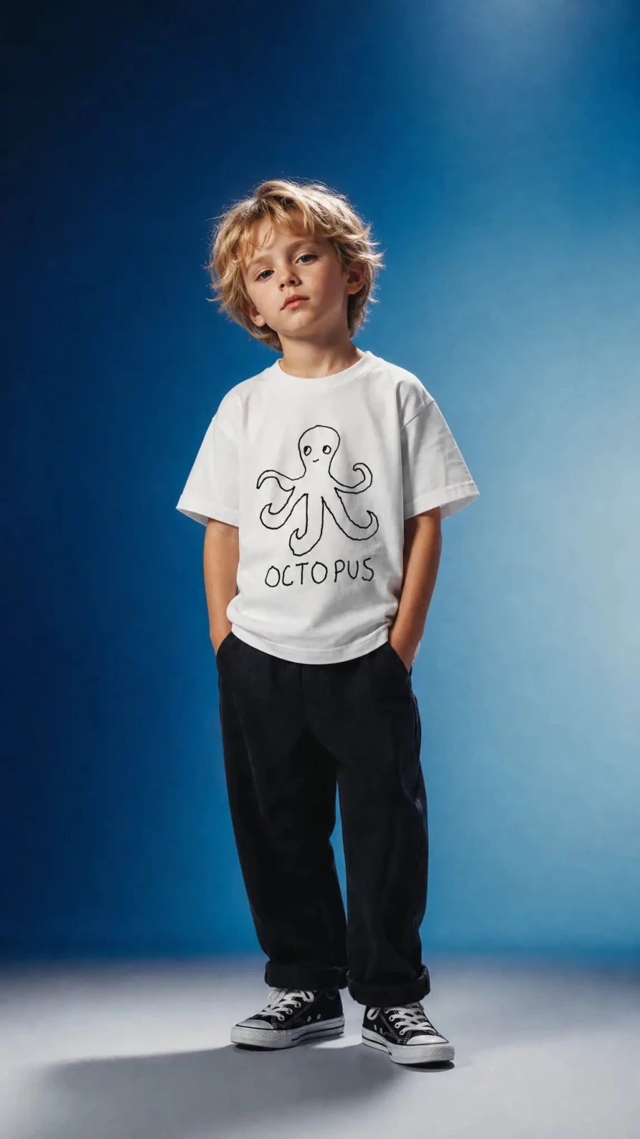 Octopus - Kids Tee - LoFi Animal Shirts