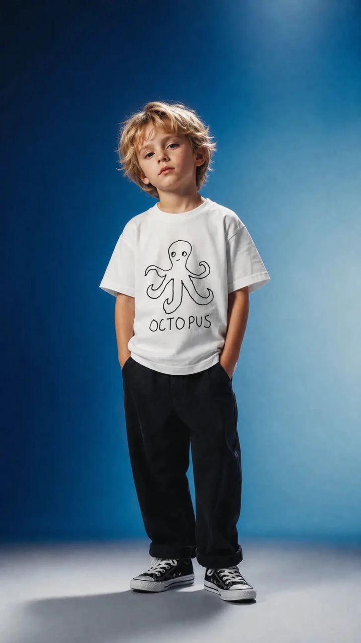Octopus - Kids Tee - LoFi Animal Shirts