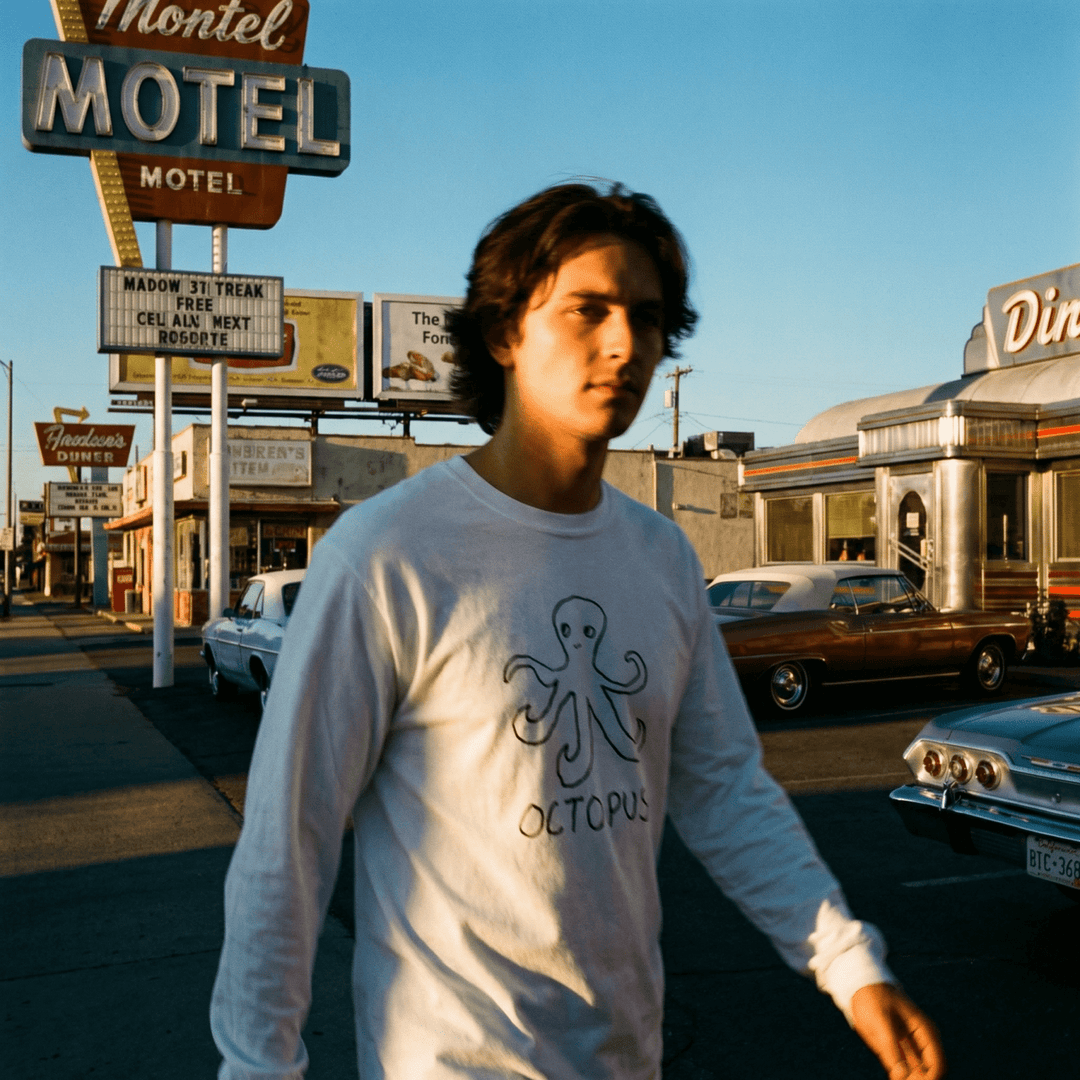 Octopus - Long Sleeve Tee - LoFi Animal Shirts
