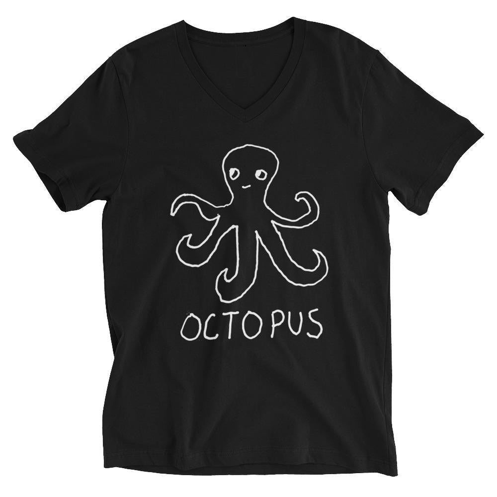 Octopus - V - Neck T-Shirt - LoFi Animal Shirts