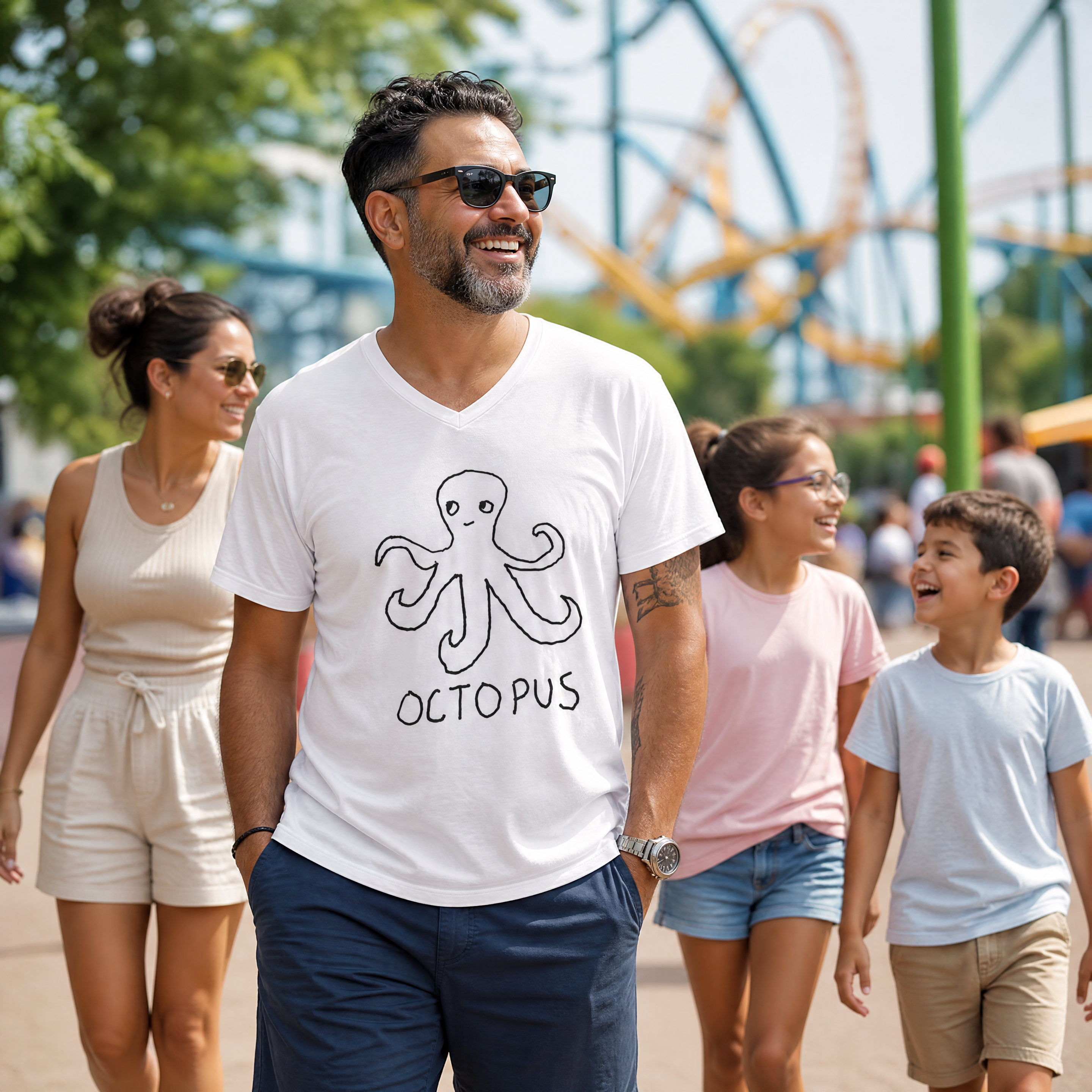 Octopus - Unisex V-neck Tee
