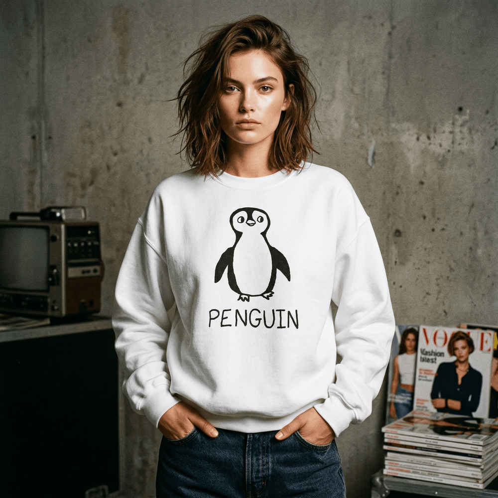 Penguin - Crewneck Sweatshirt - LoFi Animal Shirts