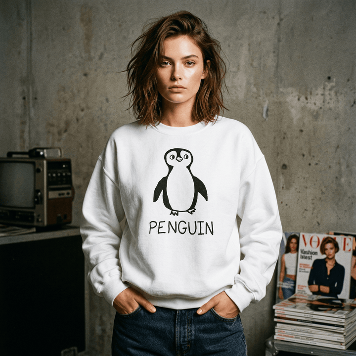 Penguin - Crewneck Sweatshirt - LoFi Animal Shirts