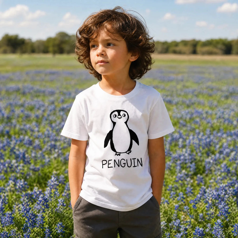 Penguin - Kids Tee - LoFi Animal Shirts