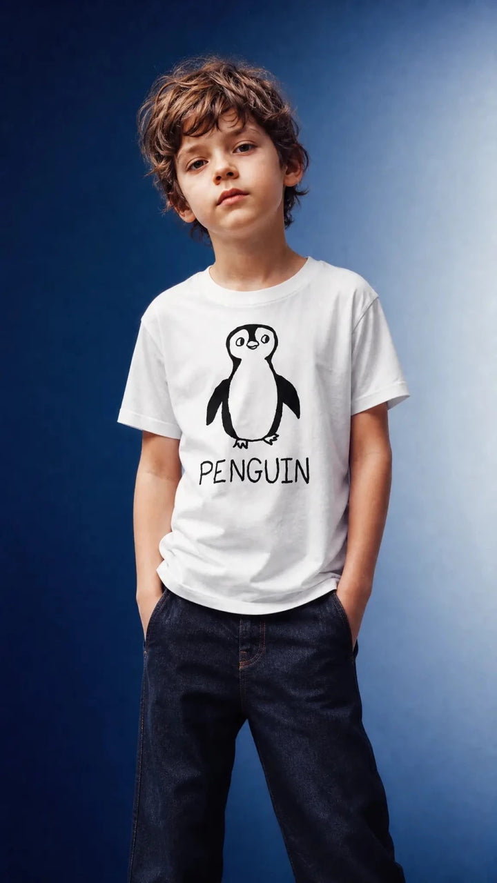 Penguin - Kids Tee - LoFi Animal Shirts