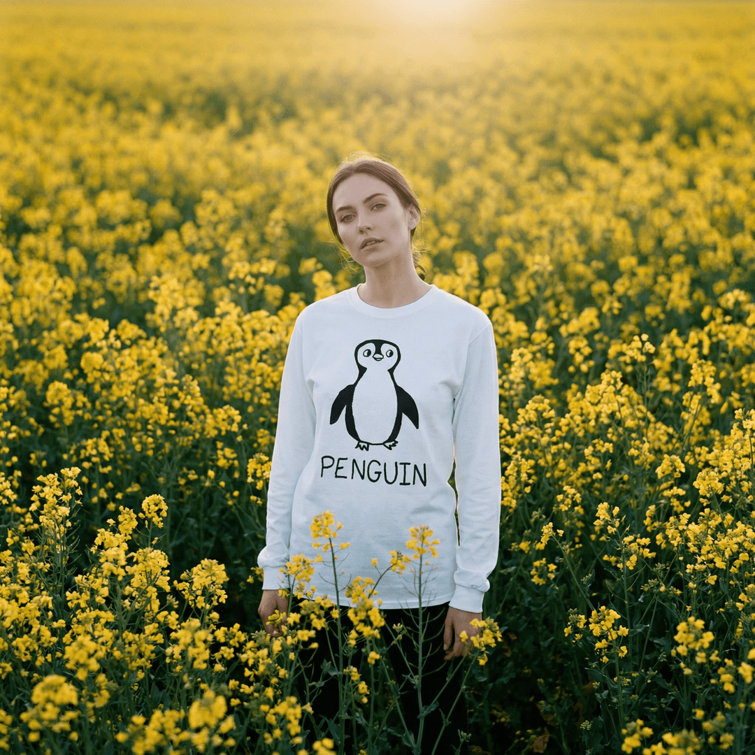 Penguin - Long Sleeve Tee - LoFi Animal Shirts