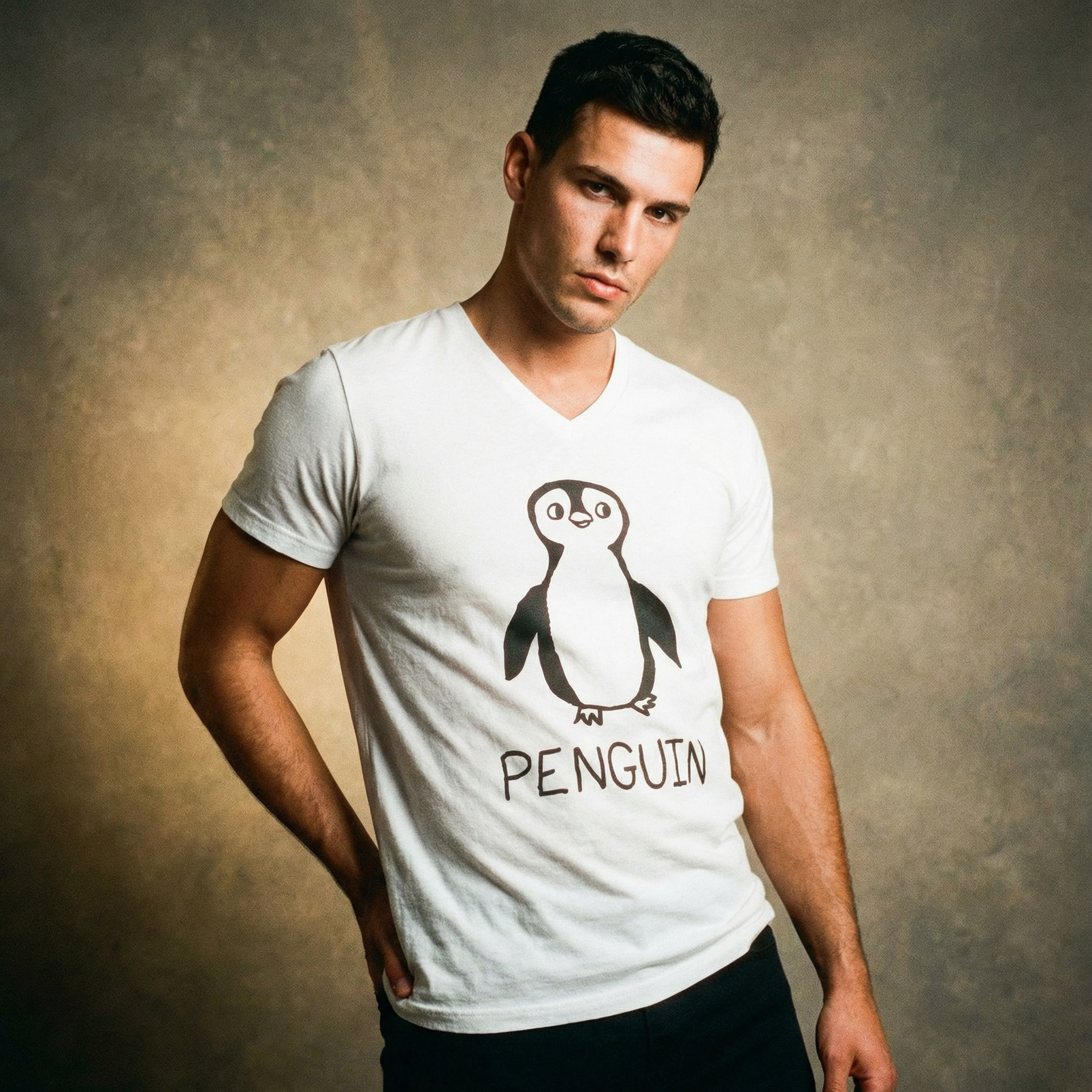 Penguin - Unisex V-neck Tee