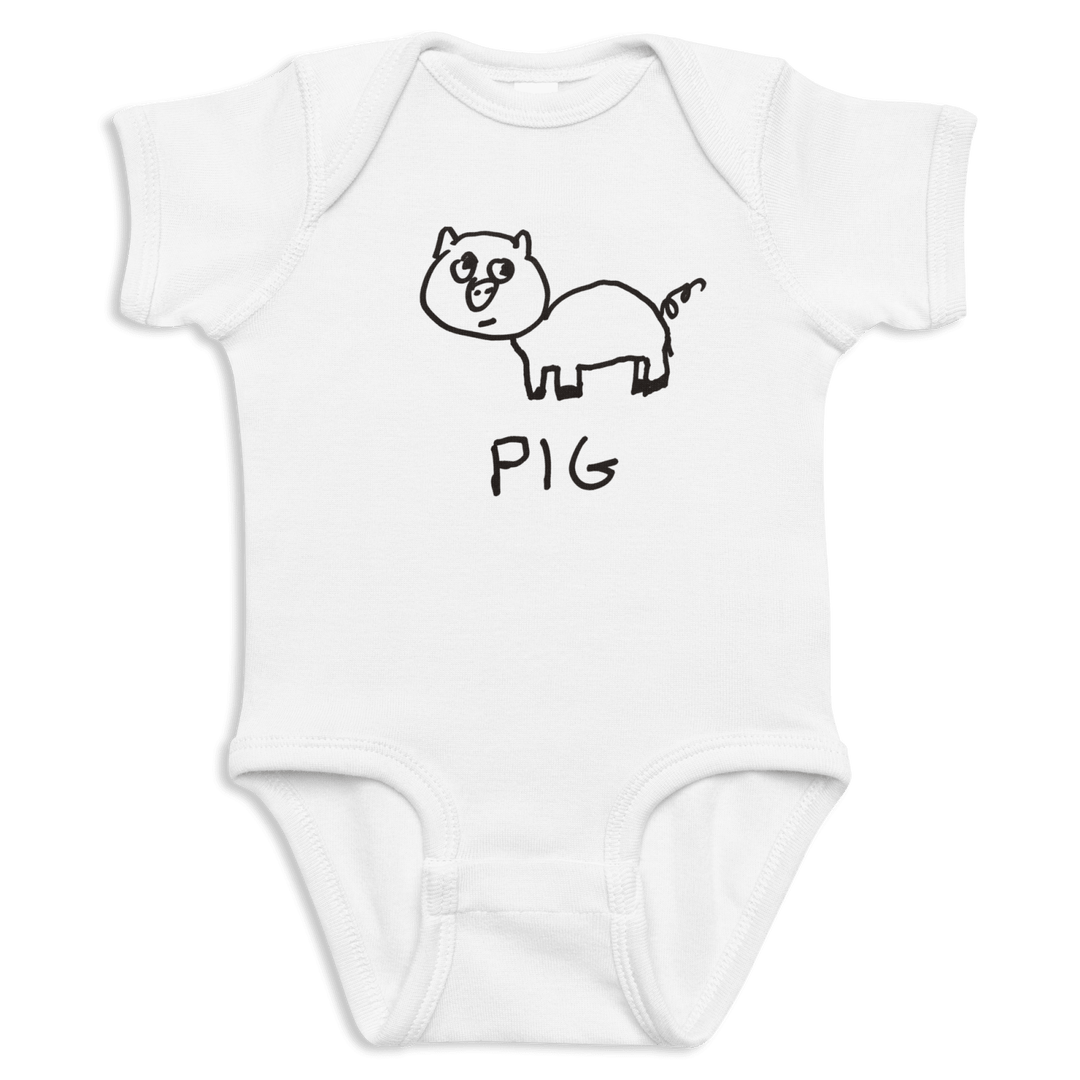 Pig - Baby Onesie - LoFi Animal Shirts