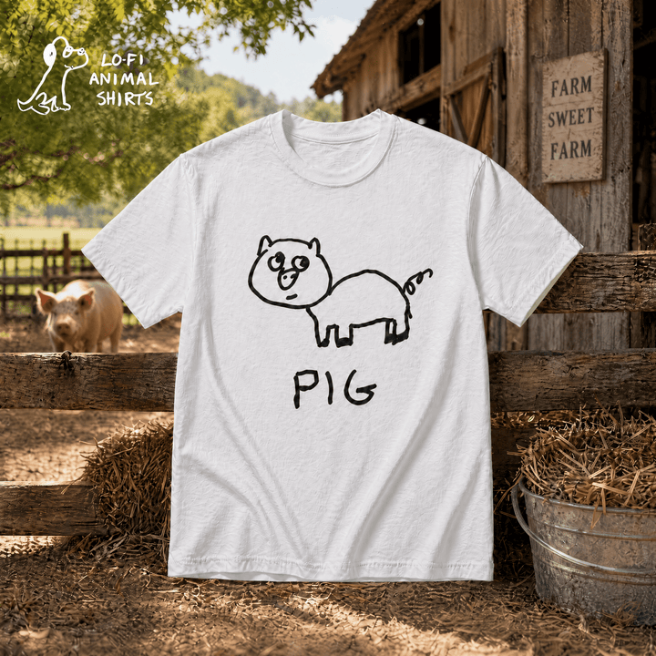 Pig - Classic Tee - LoFi Animal Shirts
