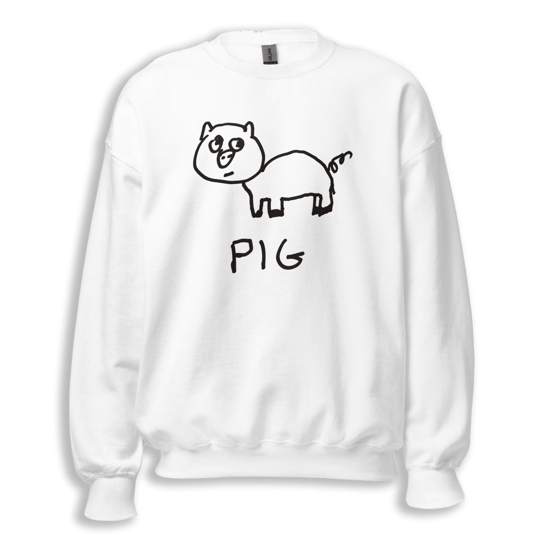 Pig - Crewneck Sweatshirt - LoFi Animal Shirts