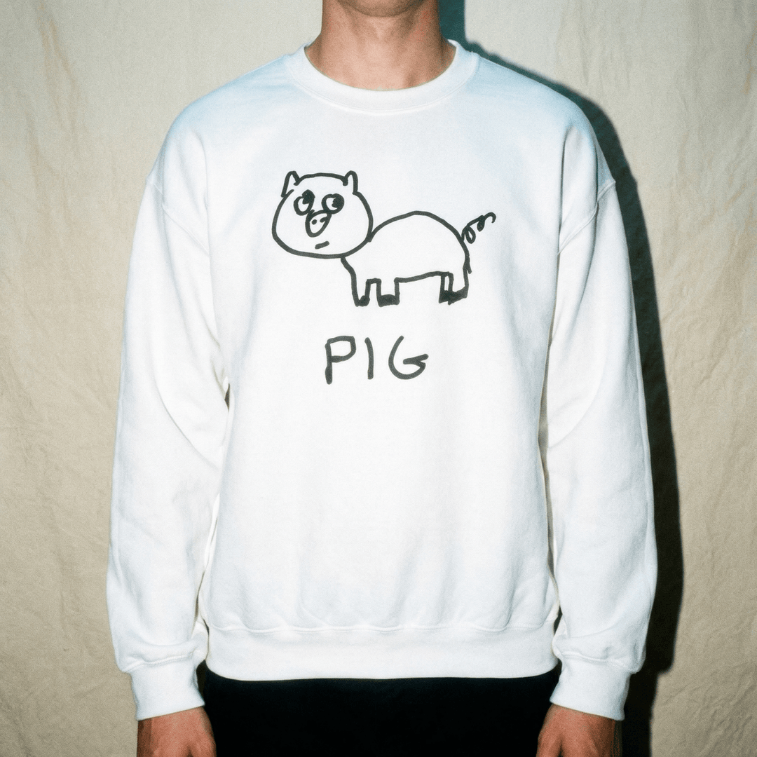 Pig - Crewneck Sweatshirt - LoFi Animal Shirts
