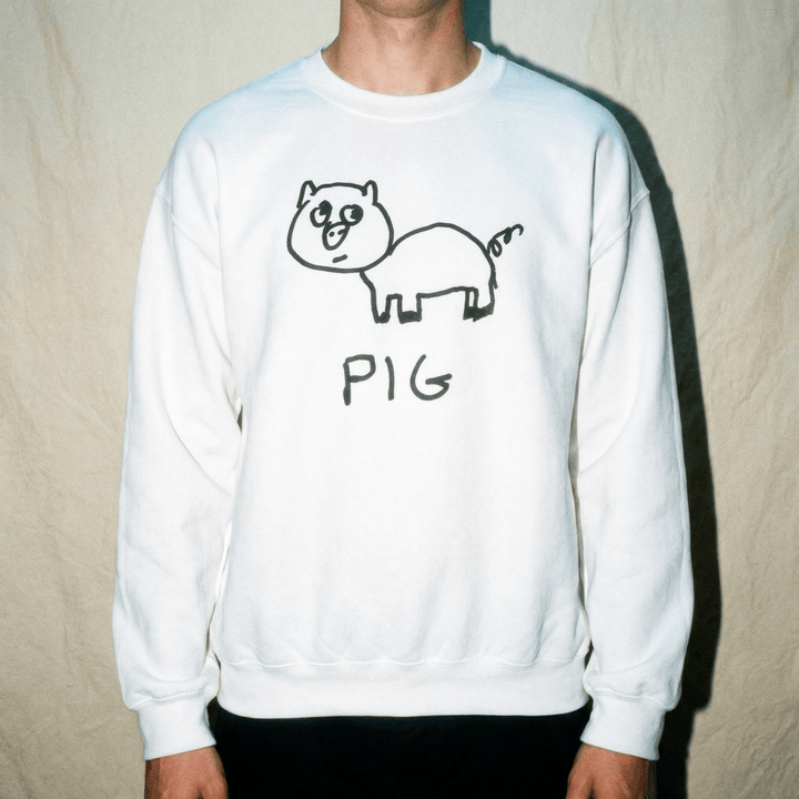 Pig - Crewneck Sweatshirt - LoFi Animal Shirts