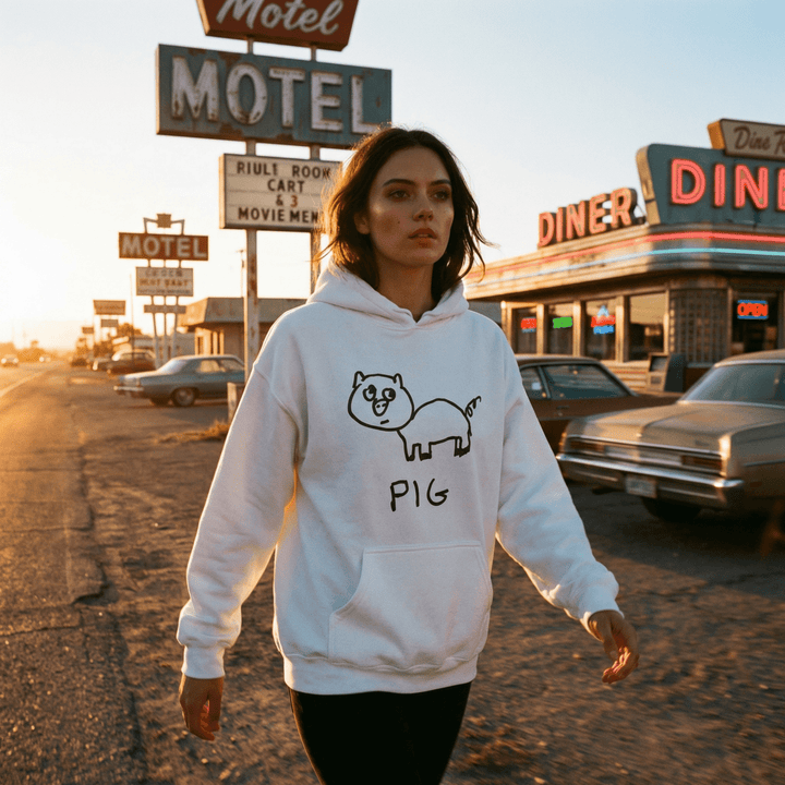 Pig - Hoodie - LoFi Animal Shirts