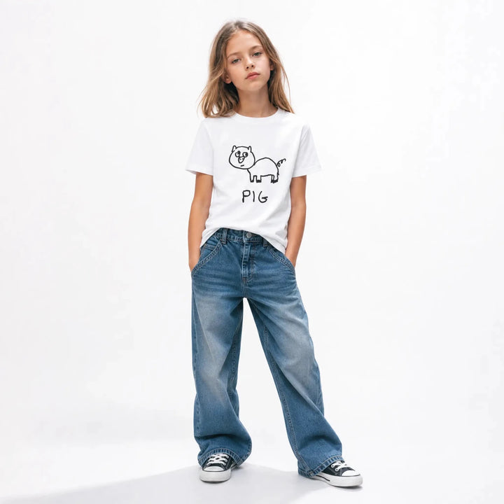Pig - Kids Tee - LoFi Animal Shirts