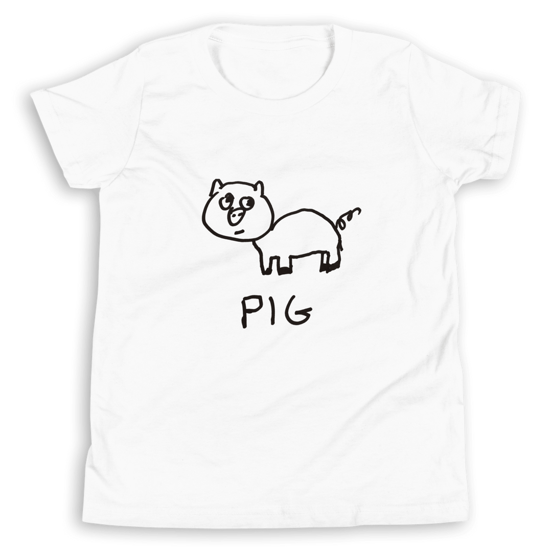 Pig - Kids Tee - LoFi Animal Shirts
