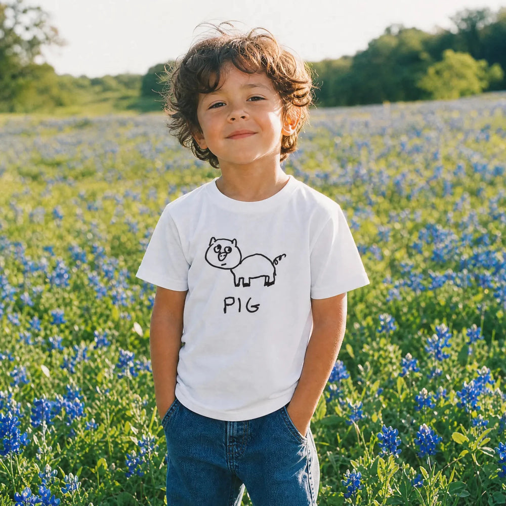 Pig - Kids Tee - LoFi Animal Shirts