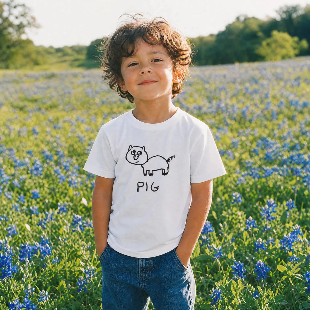 Pig - Kids Tee - LoFi Animal Shirts