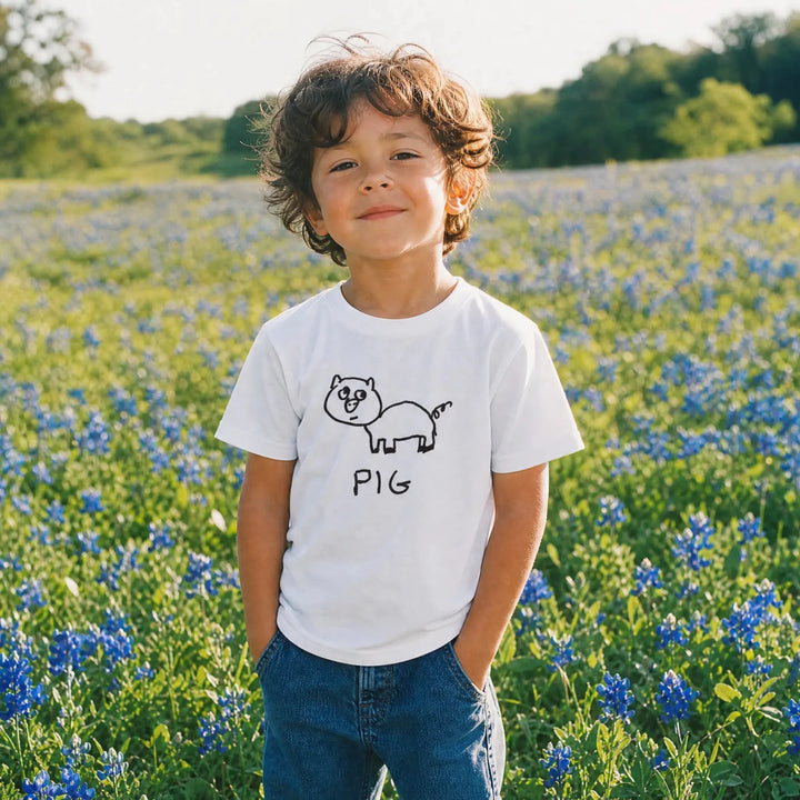 Pig - Kids Tee - LoFi Animal Shirts