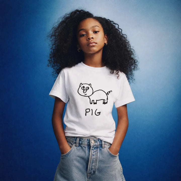 Pig - Kids Tee - LoFi Animal Shirts