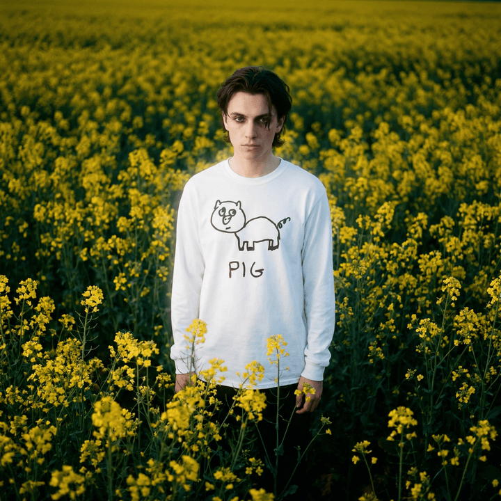 Pig - Long Sleeve Tee - LoFi Animal Shirts