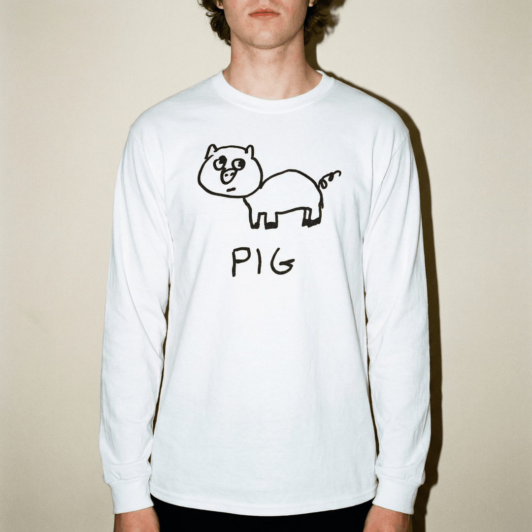 Pig - Long Sleeve Tee - LoFi Animal Shirts