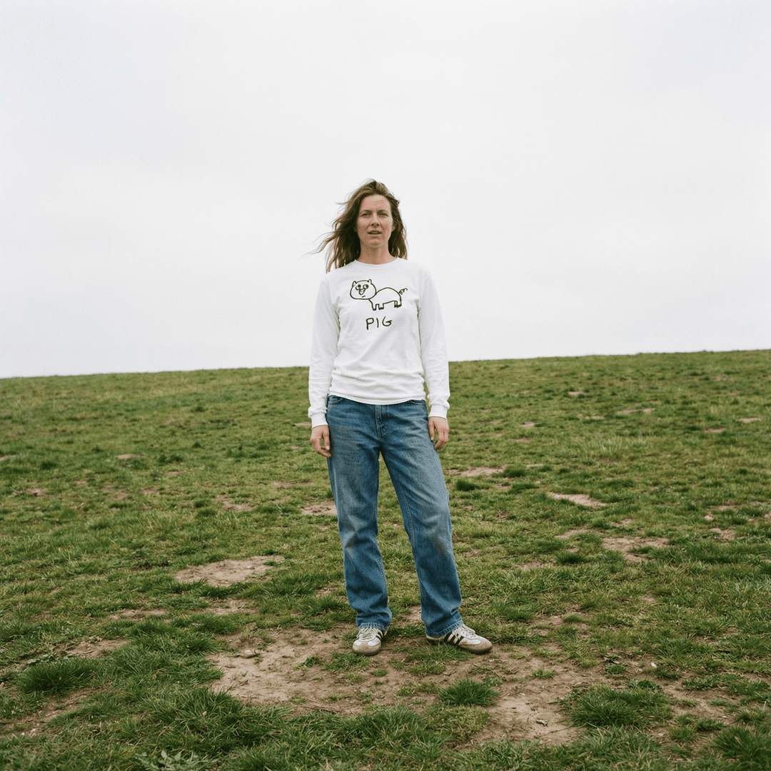 Pig - Long Sleeve Tee - LoFi Animal Shirts