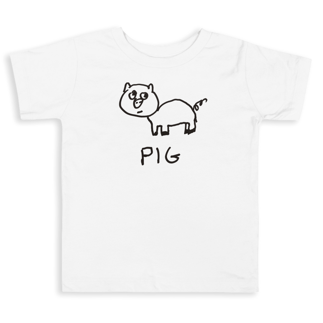 Pig - Toddler Tee - LoFi Animal Shirts
